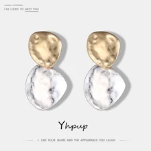 Yhpup, Европа и Америка, новинка, лаконичные серьги из сплава неправильной формы для женщин, массивные очаровательные шикарные серьги, ювелирные изделия, Brincos