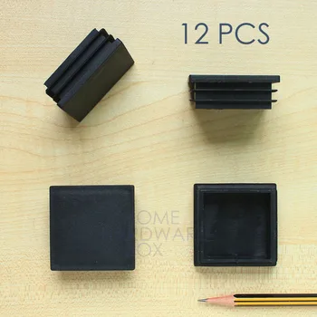 

12 pcs plastic cap push in tube end square cover 2"(50mm)