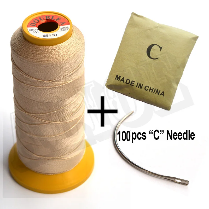 100pcs Curved Weave Needles Sewing Needle Curve 1 Roll Weave