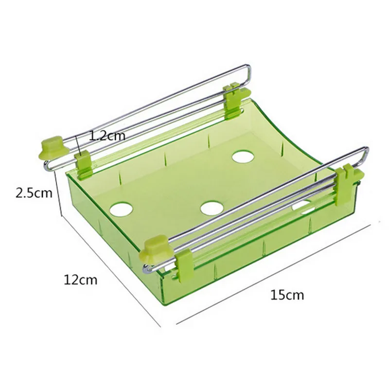 

COCODE Small Storage Boxes Slide Kitchen Fridge Freezer Space Saver Organizer Refrigerator Rack Shelf Holder Drawer DV1373