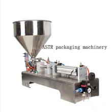 Машина для наполнения пасты Одиночная насадка большой Хоппер роторный клапан диапазон 100-1000 мл количественное наполнение и упаковочное оборудование
