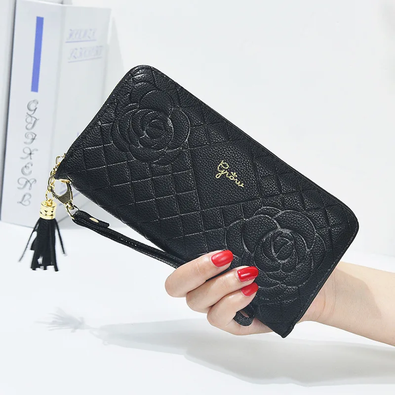 

2019 Tassels Roses Women Wallet Female Purse Fashion Best Wallet Case Phone Pocket Portefeuille Femme Carteira Feminina Handbag