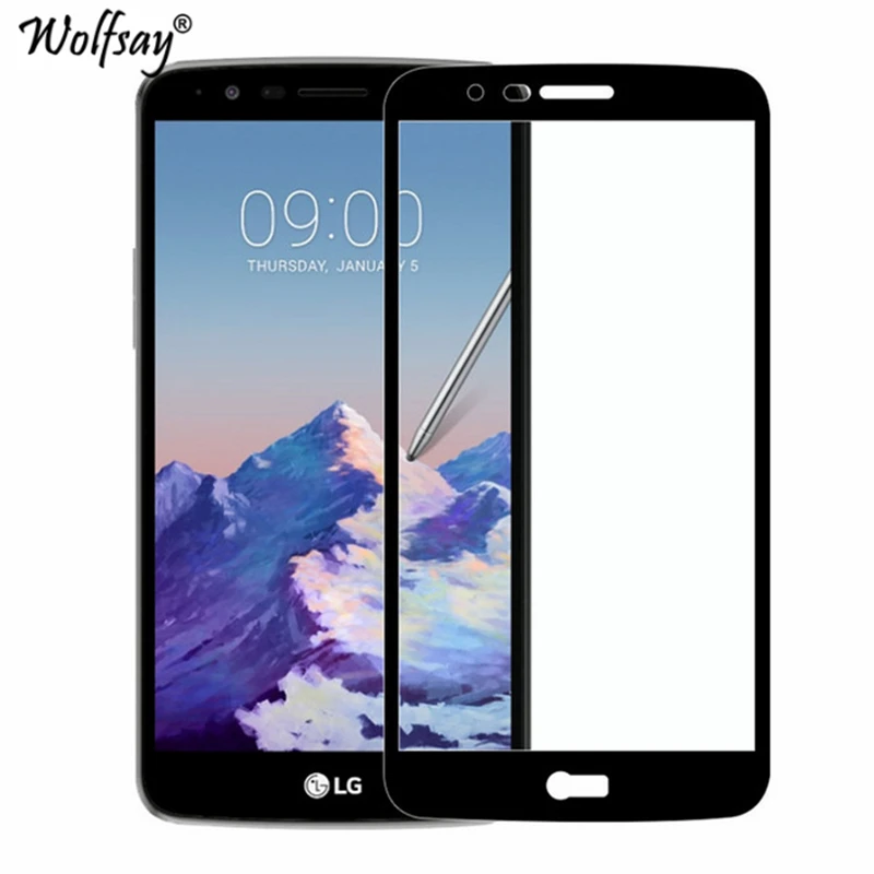 Для закаленного Стекло LG K4 2017 Экран протектор 9 H 3D Изогнутые стекло с полным покрытием экрана для LG K4 стекло 2017 фильм M160 Феникс 3 Wolfsay
