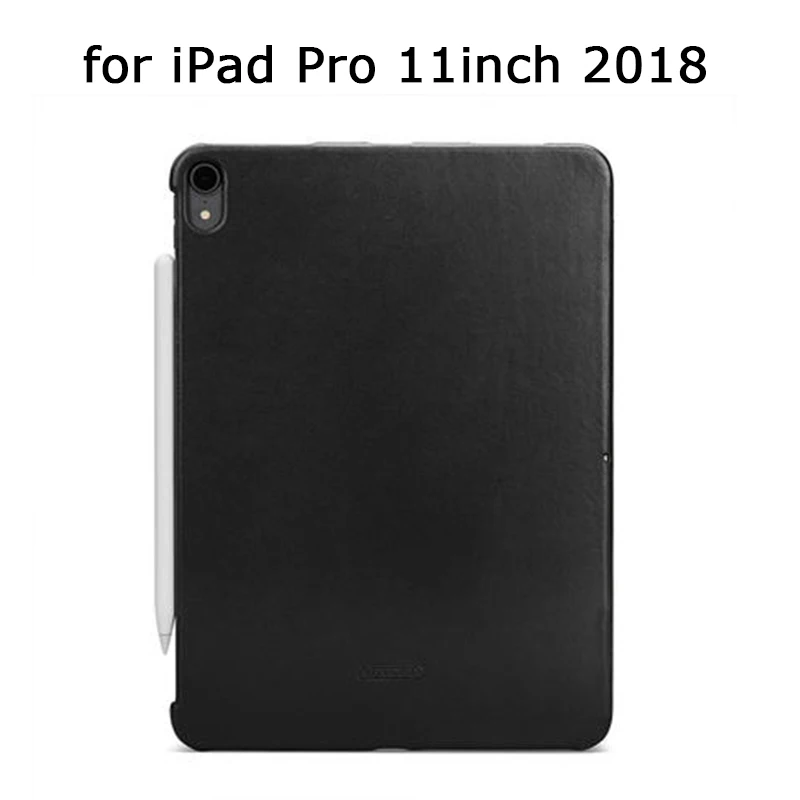 Luxury Genuine Leather Back Case for iPad Pro 11" 2018 Ultra Thin Tablet Protective Shell Skin