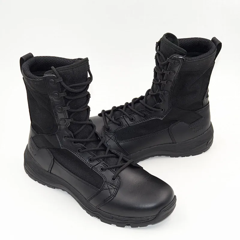 Drunrocks/китайские военные ботинки; женская Армейская Обувь; женские уличные ботинки; женская обувь; ботинки-дезерты; дышащие ботильоны - Цвет: black color