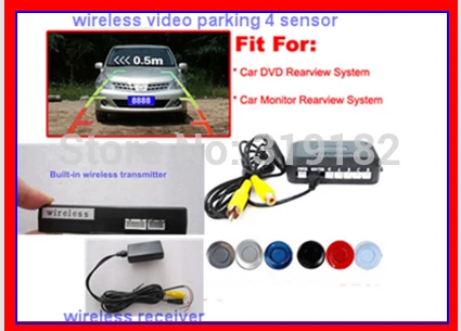 

cheapest /wireless parking system 4 sensor radar compatible any size monitor and camera for video back up Parking Assistance