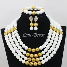 Вырезать коралловый Бусины Ювелирные наборы белый Африканский Свадебный костюм Цепочки и ожерелья комплект для вечеринки Женские Подарочные Ювелирные наборы cj518