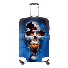 1 Fashion Elastic Travel Luggage Protective Covers Waterproof Skull Printed Covers for 18-30 Inch Luggage Set Travel Accessories