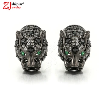 

Leopard Brass Micro-inlaid Zircon CZ Jewelry Accessories Earrings Ear Hooks Suitable for DIY Jewelry Earrings Wholesale