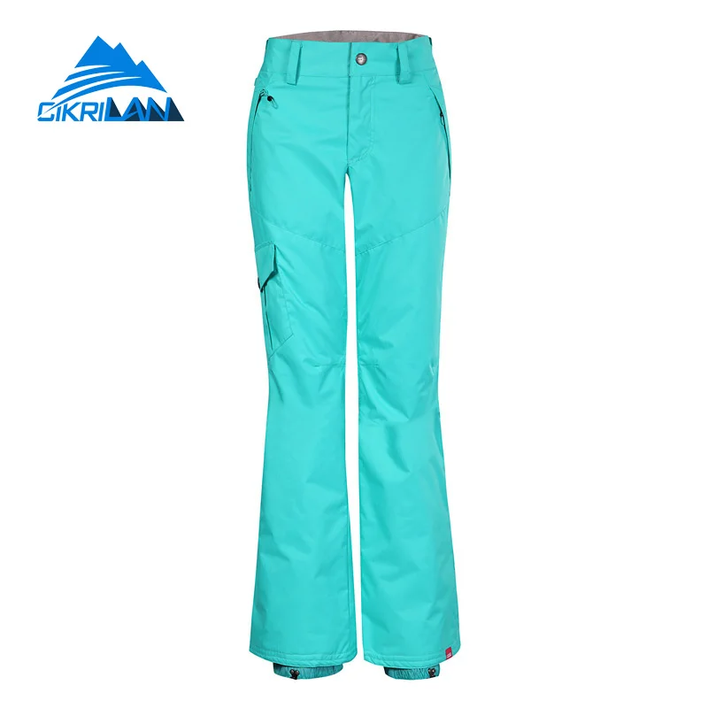 

9 colors Stylish Thermal Outdoor Sport Snowboard Ski Pants Women Multiple Pockets Pantalones Mujer Windstopper Winter Trousers