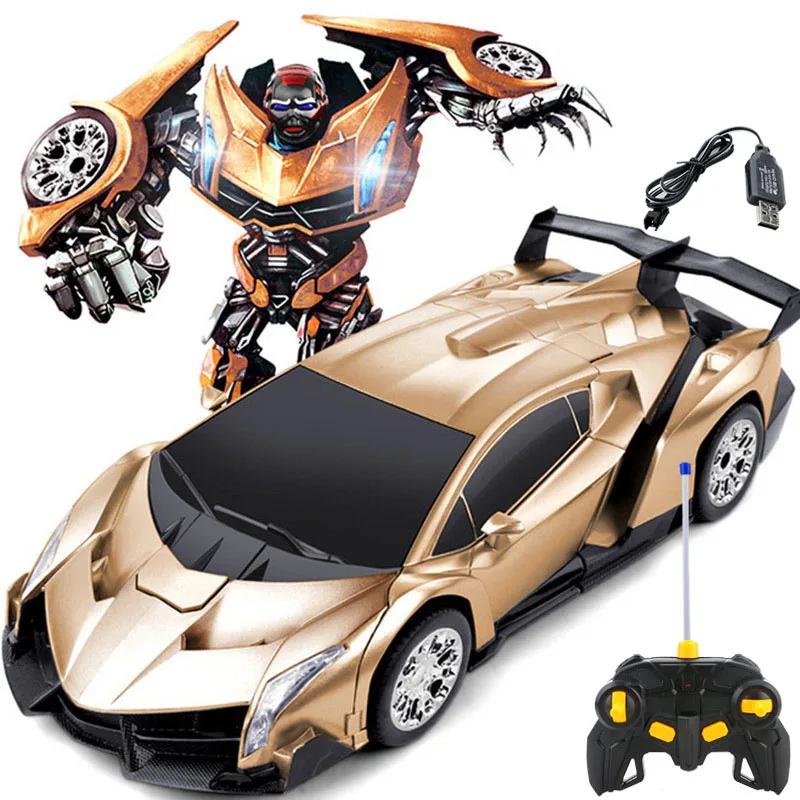 Hot Sale RC Car Toy Transformation Robots 4.8V 4CH Remote Control Cars Luxurious Racing Robots Kids Toys Birthday Gifts PGM075