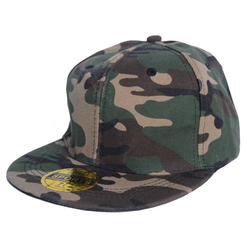 

Top Fashion Camouflage snapback polyester cap blank flat camo baseball cap with no embroidery mens cap and hat for men women