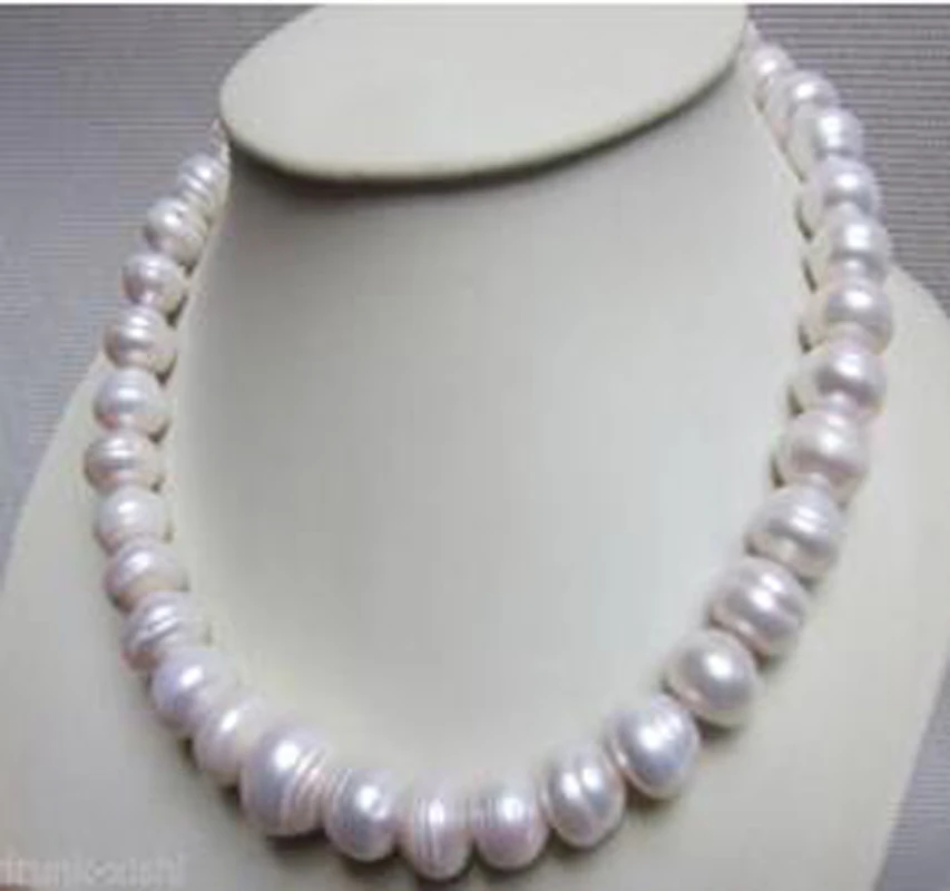 

+18"INCH 13-17MM AAA NATURAL WHITE SOUTH SEA BAROQUE PEARL NECKLACE