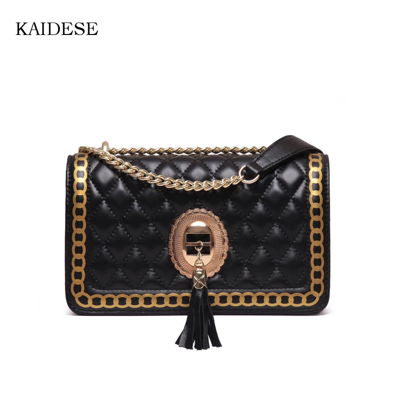 

KAIDESE 2017 fashion style new style single shoulder bag leather lady lingge slanting the small aroma of the skin of the skin an