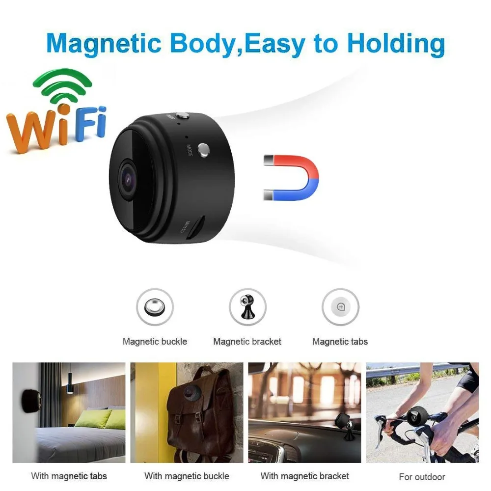 Мини камера Wi-Fi маленькая камера беспроводная HD 1080 P с детектором движения ночного видения Удаленная безопасность няня домашняя Скрытая TF Мини камера Wi-Fi маленькая камера беспроводная HD 1080 P с детектором движения ночного видения Удаленная безопасность няня домашняя Скрытая TF