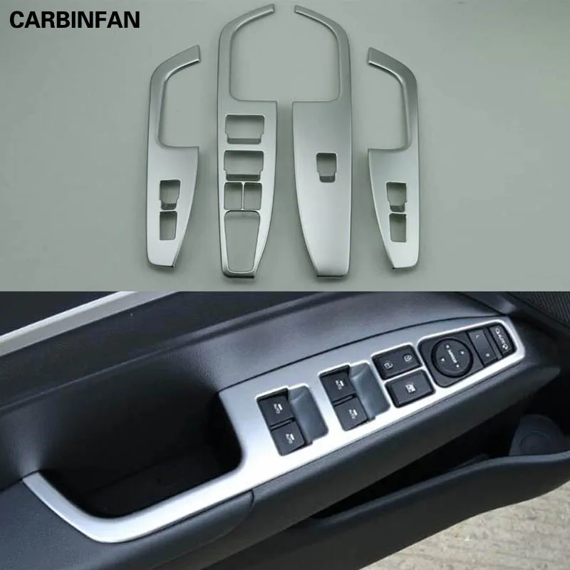 Matt Interior Door Cover Armrest Trim 4pcs For Nissan Sentra Sylphy 2012-2016