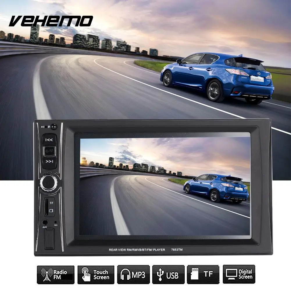 

VEHEMO Car MP5 6.6 Inch Player Full HD7653 TM Double Din Support GPS Bluetooth Phone Connect Car Styling Mp4 Mp5 Players