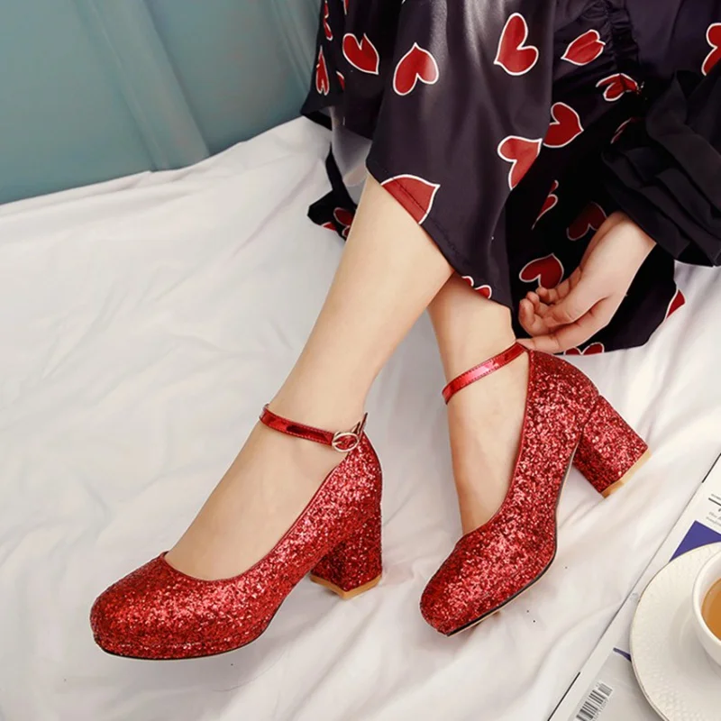 ORCHA LISA/свадебные туфли с острым носком; коллекция года; женские туфли-лодочки; блестящие стразы; ремешок на щиколотке; квадратный каблук; модельные туфли для вечеринки; цвет золотой, серебряный