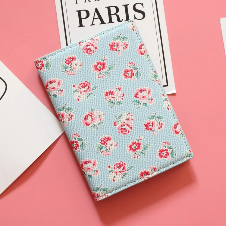 Новые цветочные держатели для паспорта женские путешествия Обложка для паспорта сумка из искусственной кожи цветочный дизайн Обложка на