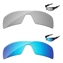 Серебристый Хром и голубой лед 2 шт. зеркало Поляризованные замена оптические стёкла для масла Rig Солнцезащитные очки женщин рамки UVA и UVB