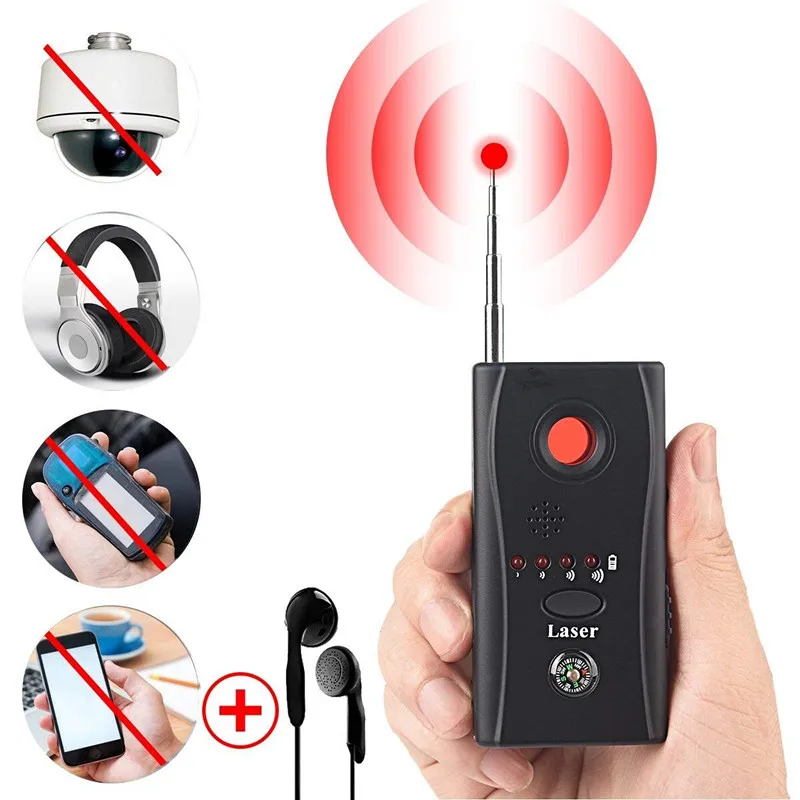 Full Range Anti-Spy Bug Detect RF Signal Detector CC308+Wireless Camera GSM Device Finder FNR Full-frequency Detector cc308