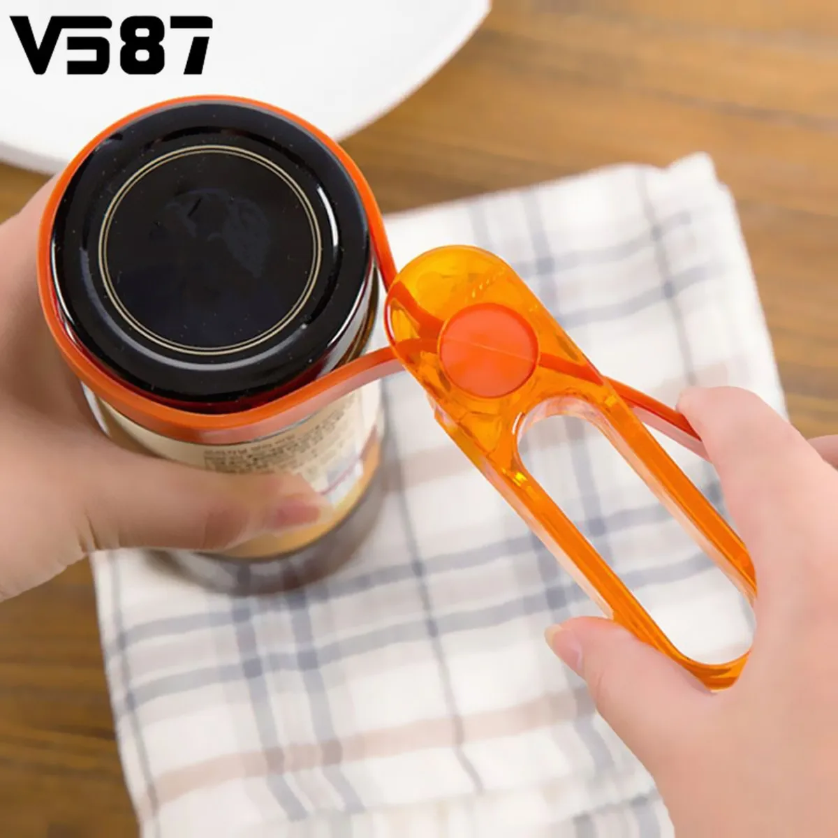 Multipupose Adjustable Rubber Strap Jar Bottle Can Opener Resin Plastic