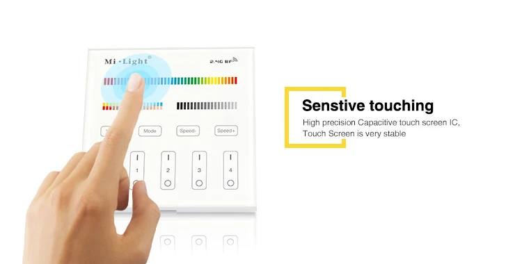 AC110 ~ 240 В Ми свет 4-зоны RGB + CCT Smart Панель пульт дистанционного управления T4 для всех Ми свет RGB/RGBW/RGB + CCT Светодиодный лампа контроллер серии