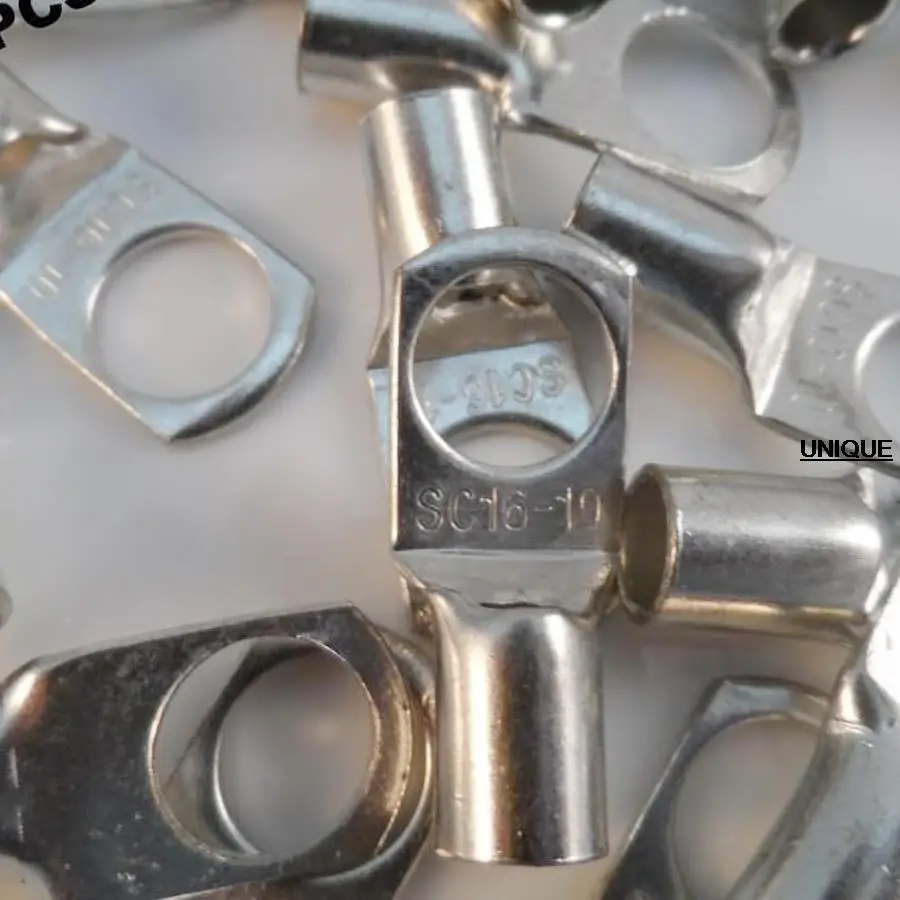 

20 Pcs SC16-10 6 AWGX 3/8" Tinned Copper Lug Battery Cable Connector Crimp Terminal