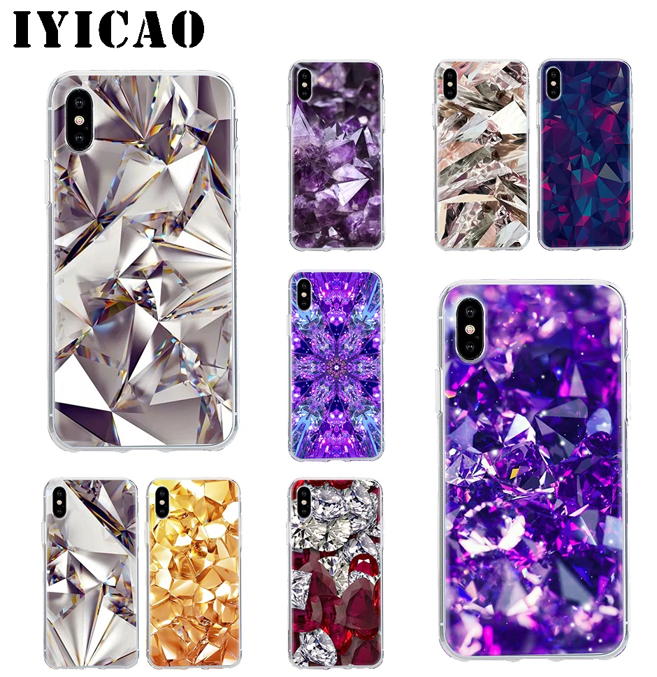 IYICAO Crystal Diamond Hard Case Cover Shell for iPhone 4 4s 5 5s Se 6 7 7plus 8 8Plus X XS MAX XR 6s Plus 11 pro max | Мобильные