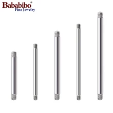 10 шт./лот 6-38 мм титановые прямые штанги стебель 14 г 16 г язык кольца серьги, Надеваемые На ушной хрящ аксессуары для пирсинга украшения тела части