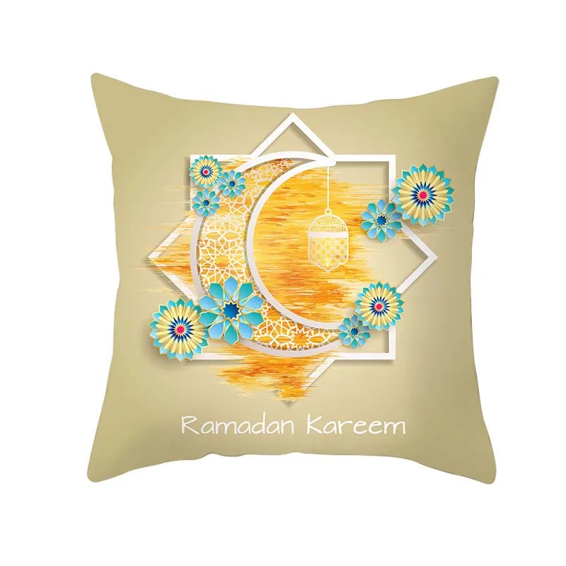 Вечерние предметы для декора мусульманские принадлежности Рамадан наволочка 45x45 см 1 шт. ислам ic Eid подарки счастливый ИД Мубарак украшения на Рамадан - Цвет: 21