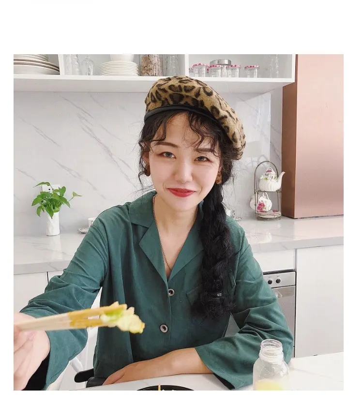 beret hats for women Beret Leopard Autumn Winter beret women        berets caps for women (6)
