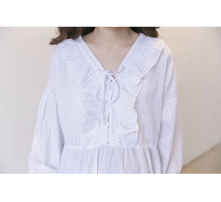 Летние Новые платья с оборками для беременных Vestido, однотонное платье с длинными рукавами для беременных, Свободная блуза-рубашка