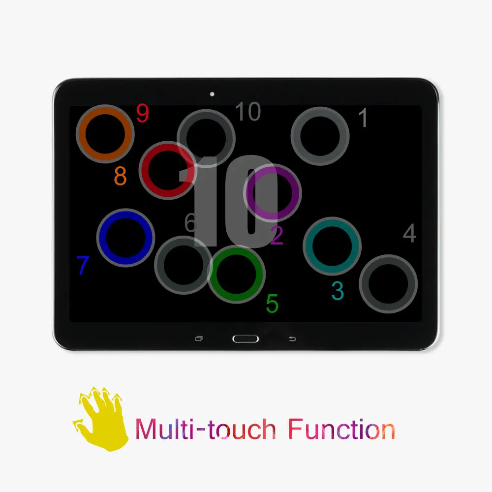 ЖК дисплей для Samsung Galaxy Tab 3 дигитайзер сенсорного экрана с рамкой в сборе P5200 P5210