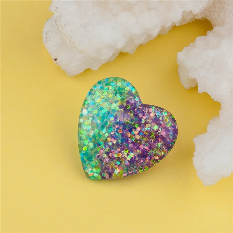 DoreenBeads сверкающие Броши из искусственной смолы разноцветные броши в форме сердца