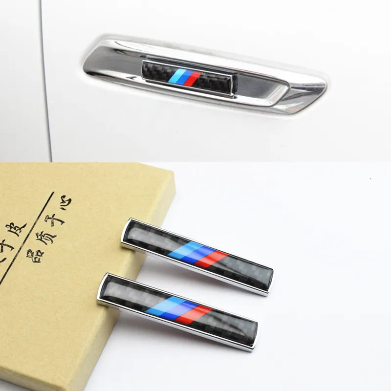 

2pcs Carbon fibre Car Sticker M power perform Badge Fender Side For BMW E46 E36 E39 E30 E60 E90 F30 F10 E53 X3 X5 M3 M5 Emblem