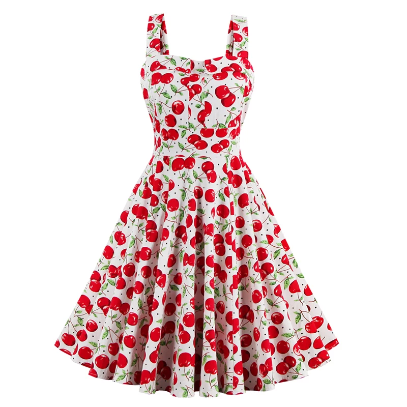 

Wipalo Summer Dress Vintage Rockabilly Dress Jurken 60s 50s Retro Big Swing Floral Pinup Audrey Hepburn Dress Beach Vestidos