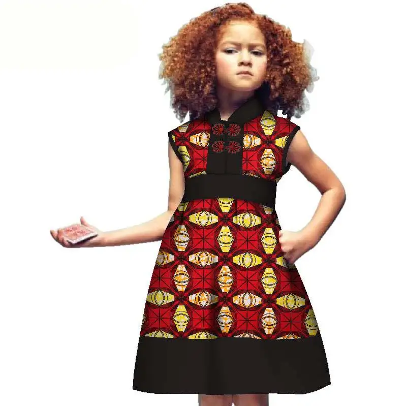 new summer elegent fashion style african children cotton plus size dress XS-3XL - Цвет: 20