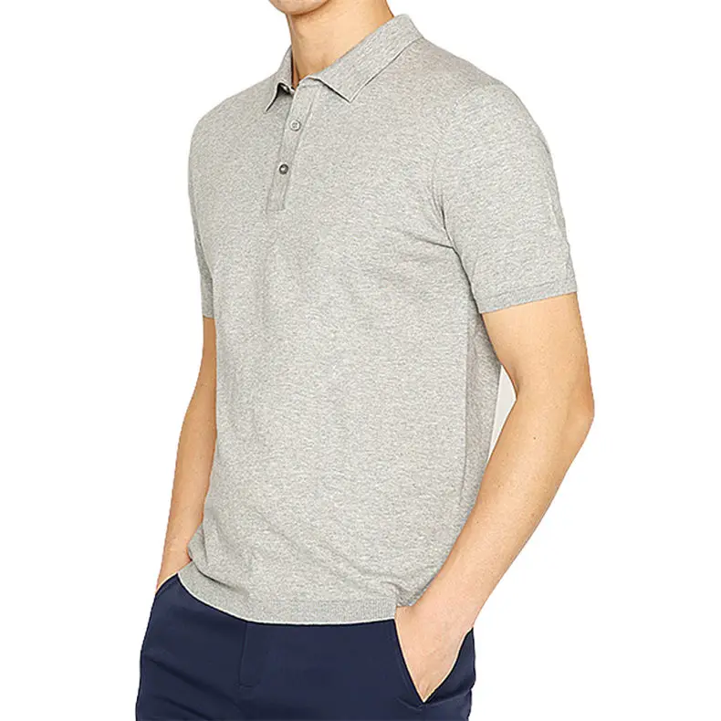 2018 Summer Style Polos Men Sweaters 100% Cotton Knitted Basic Short Pullovers Male Tees Top Plus Size 4XL Muls Brand Breathable-1