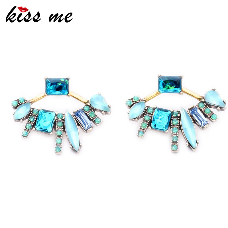 KISS ME, новинка, Ретро стиль, съемные серьги-гвоздики, модные ювелирные изделия,, серьги с кристаллами для женщин