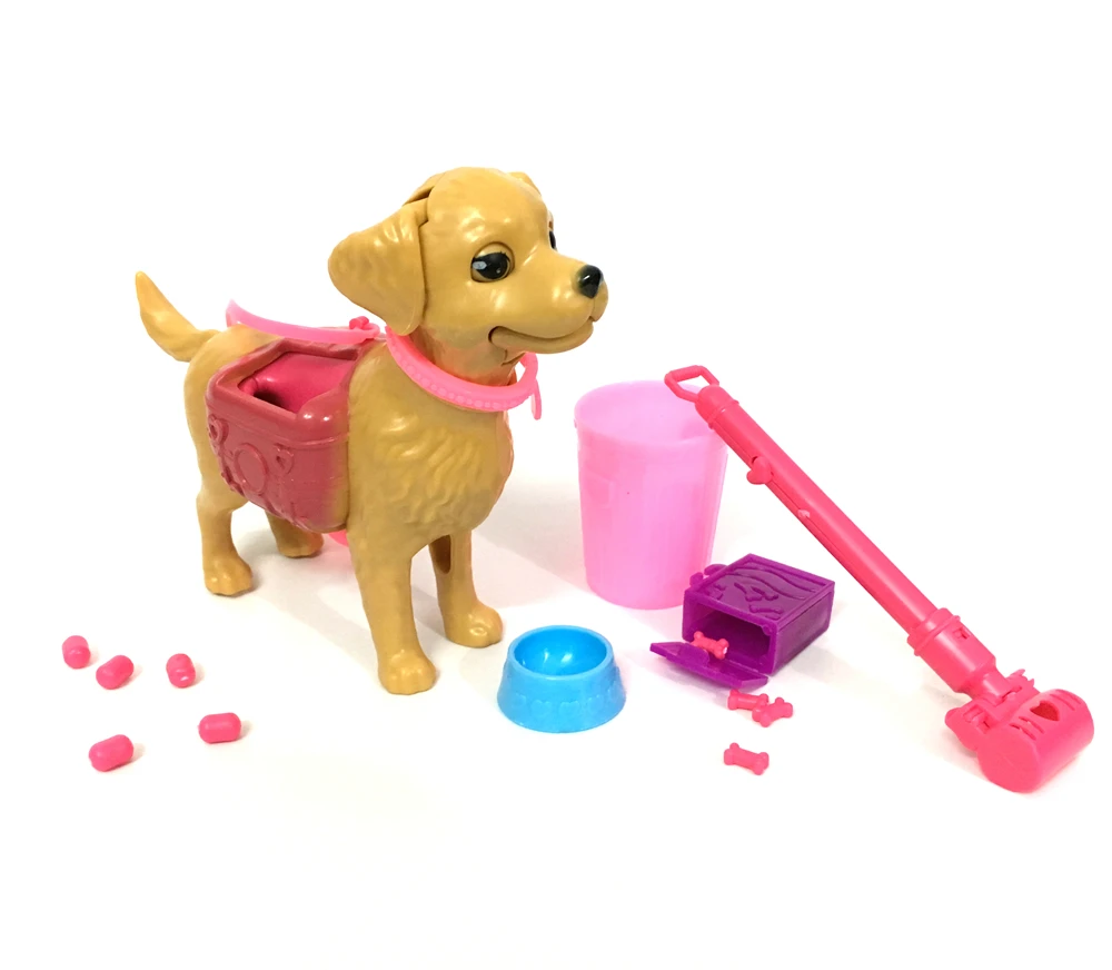 NK один набор, пластиковая собака для питомца, кукла Барби, кукольный домик для девочки, мебель, Забавный 1:6, кукла, аксессуары для обучения, чистые игрушки, Bone DZ