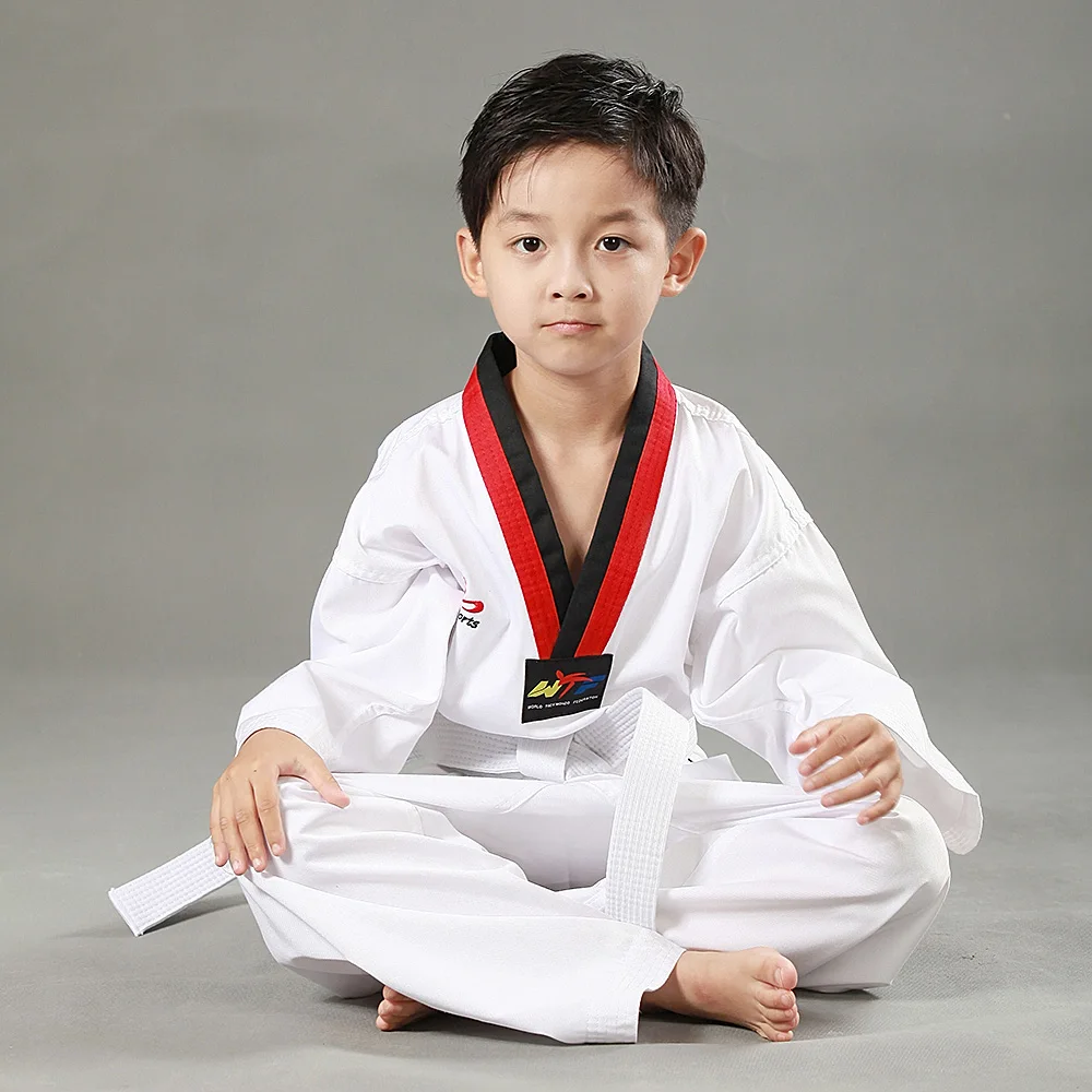 Cotton short-sleeve tae kwon do adult taekwondo summer uniform children 