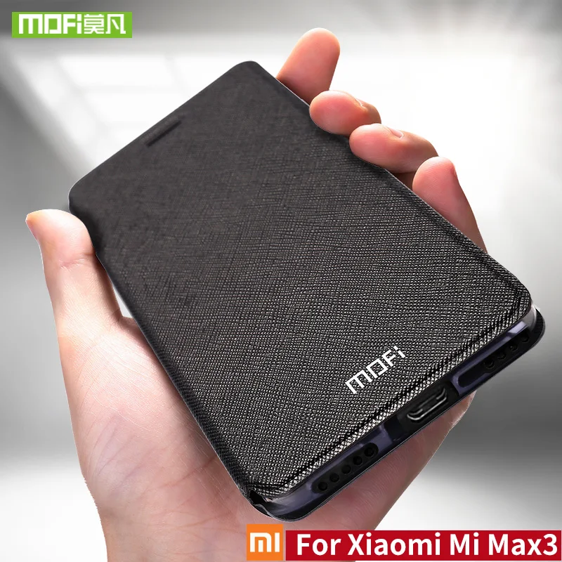 Чехол для Xiaomi Mi Max 3 силиконовый флип-чехол кожаный 360 ударопрочный | Мобильные