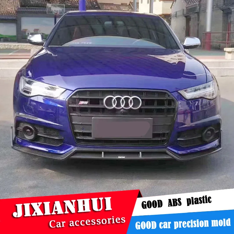 

For Audi A6 Body kit spoiler 2018-2019 For Audi A6 KSK ABS Rear lip rear spoiler front Bumper Diffuser Bumpers Protector