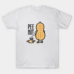 Pee-nut забавная белая футболка с героями мультфильмов Мужская Унисекс Новая модная футболка Бесплатная доставка Топ ajax 2018 Забавные футболки