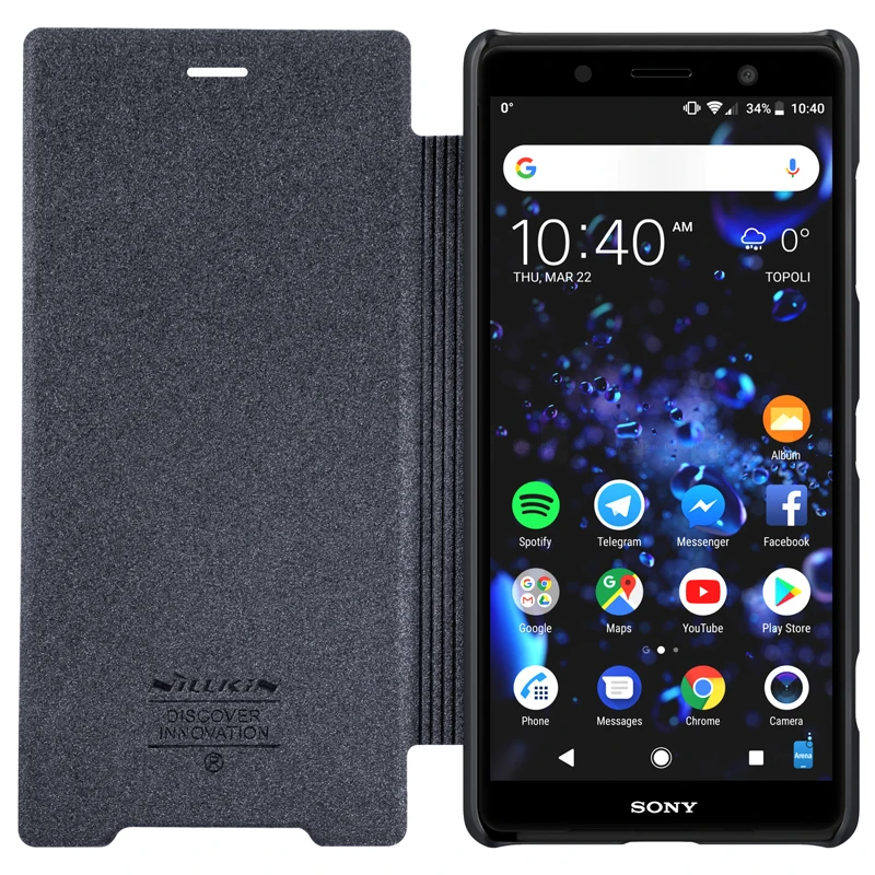 

NILLKIN for Sony XZ2 Compact Flip Case for Sony XZ2 Case Cover Sparkle PU Leather Phone Case for Sony Xperia XZ2 /XZ2 Compact