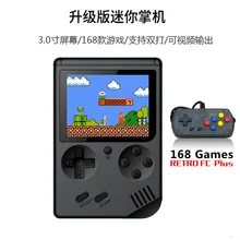 Ретро видео портативная игровая консоль+ геймпад проигрыватели двойной 3,0 дюймов цветной ЖК-игровой плеер встроенный 168 игр