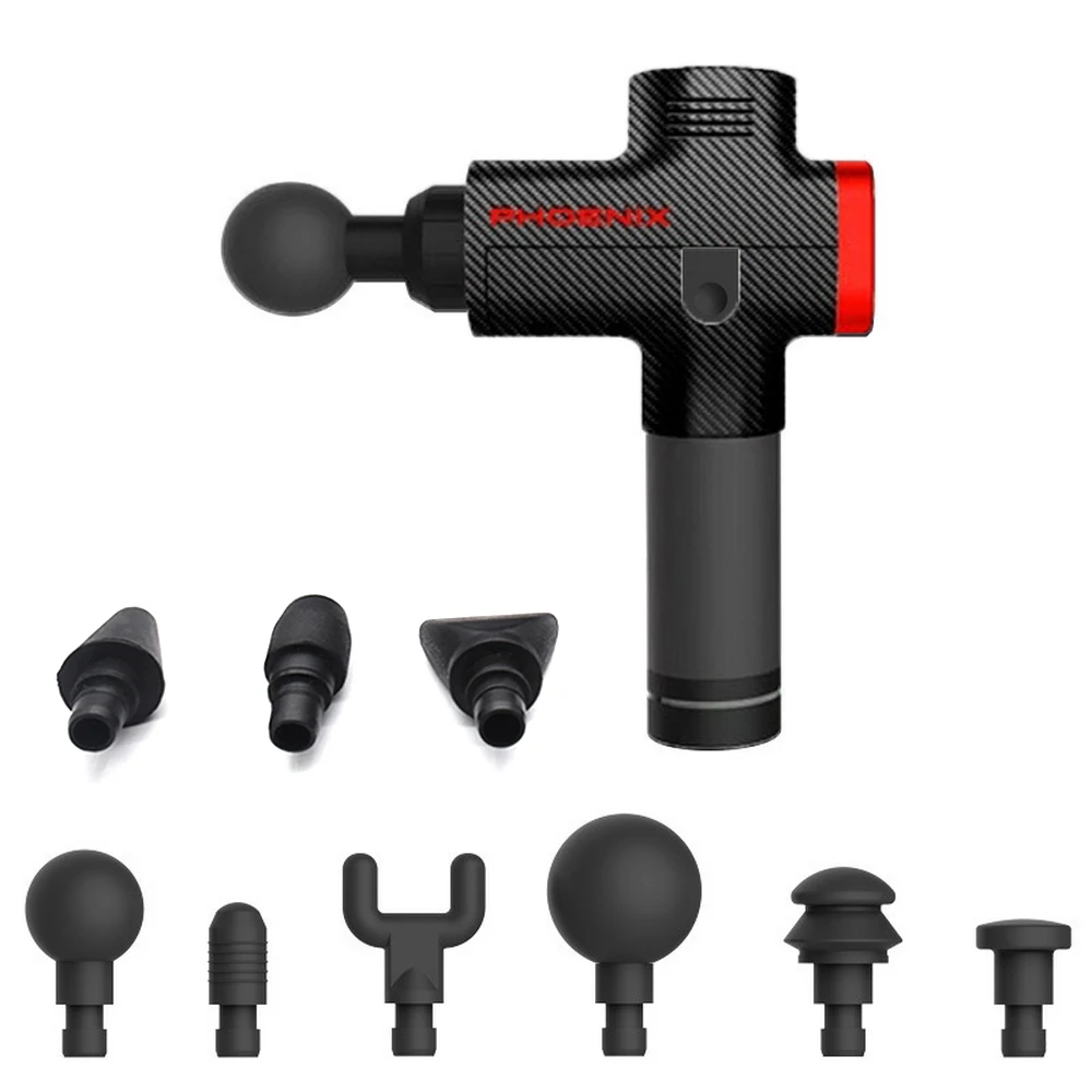 

Percussion Therapy Massage Guns 4200r/min Electric High Frequency Vibrating Body Massage Muscle Brushless Tools with 6/9 Heads