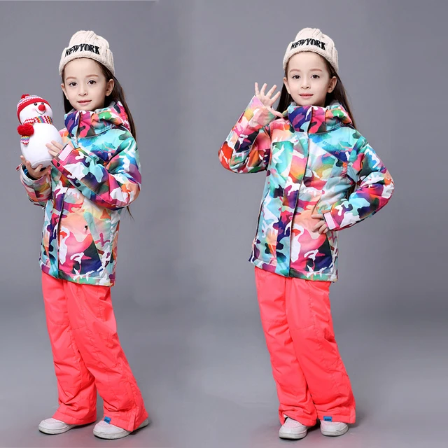 Cheap 2016 GSOU SNOW Children Outerwear Jackets Warm Coat Sporty  Kids Clothes Sets Waterproof Windproof Skiing Jackets 