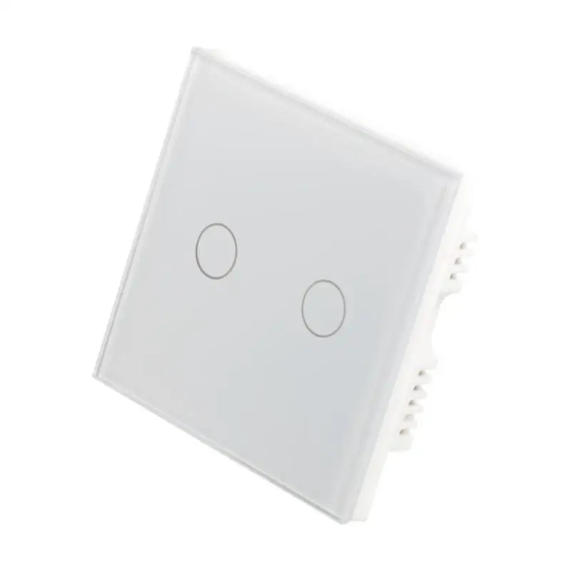 

S1 WiFi Smart 2 Channel Light Wall Switch Waterproof Touch Panel APP For Amazon Alexa Voice Control Timing Function UK Plug 220V
